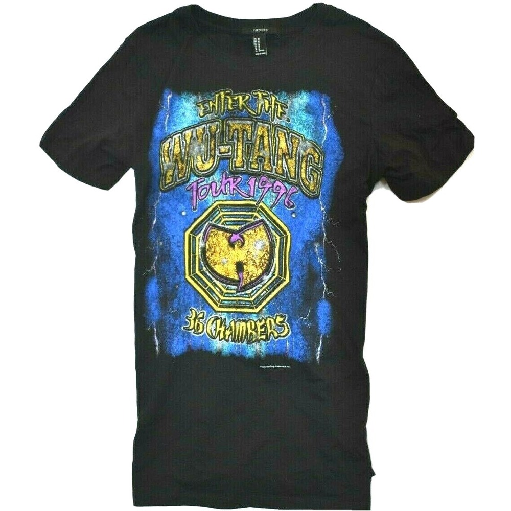 Wu-Tang Clan Women's T-Shirt Back Lace Up Multi-Color Forever 21 Size M